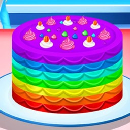 Cooking Rainbow Cake